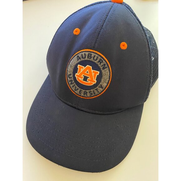 Auburn University Snapback Trucker Hat Mens OS Blue/Orange Tigers SEC Football - Picture 2 of 10